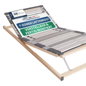 7-Zonen Lattenrost 110x190 cm verstellbar - Bettrost 110 x 190 mit 44 Leisten - Bild 1 von 9