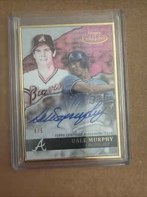 2020 Topps Gold Label Framed Autographs Dale Murphy /5 #GL-DM Red - Image 1 of 2