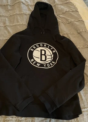 BROOKLYN NETS Baloncesto NBA Fanáticos Sudadera con Capucha Negra Para Hombre MEDIANA Sudadera Foto 1 de 2