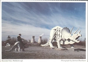 MIDDLESBROUGH, DINOSAURIER, REVERSIDE PARK, Yorkshire - Vintage POSTKARTE - Bild 1 von 2