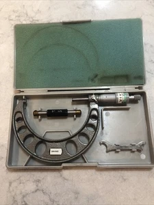 NSK Micrometer 4” 0.0001 with Original Case Made in Japan YUAB05-1 303-604 - Picture 1 of 11