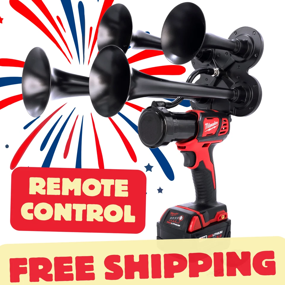 Chifre de trem Milwaukee + controle remoto | Montado nos EUA - Imagem 1 de 4