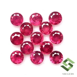 3 mm Natural Ruby Round Cut Lot 16 Pcs 2.43 CTS Calibrated Loose Gemstones GF - Picture 1 of 7