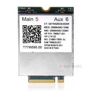 4G WWAN M.2 Modem Module HP lt4120 Snapdragon X5 LTE T77W595 796928-001 150Mbps - Picture 1 of 9