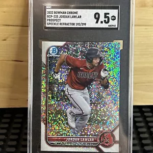 2022 Bowman Chrome /299 #BCP-235 Jordan Lawlar Speckle Refractor SGC 9.5 - Picture 1 of 5