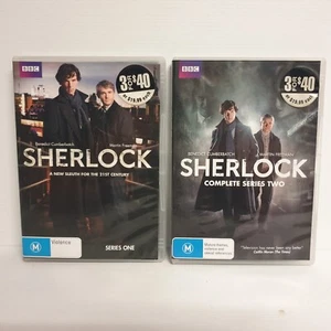 SHERLOCK The Complete Seasons 1 & 2 Benedict Cumberbatch R4 DVD TV Series - Picture 1 of 4