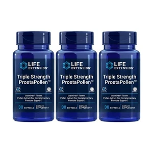 Life Extension Triple Strength Prosta Pollen – Prostate Health 30 Softgel 3 Pack - Picture 1 of 7