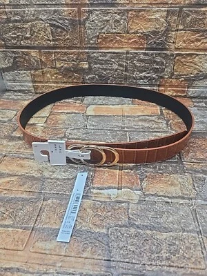 Cinturón de mujer A New Day triple placa coñac talla L Foto 1 de 3