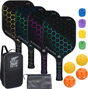 Pickleball-Paddles-Set of 4 or 2 Rackets with Balls and Bag, USAPA Approved Pick - Picture 1 of 8