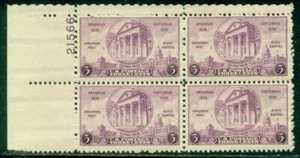 SCOTT # 782 PLATE BLOCK, ARKANSAS, MINT, OG, NH, GREAT PRICE! - Picture 1 of 1