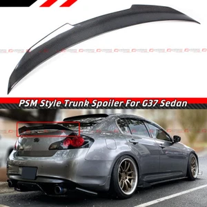 PSM DUCKBILL CARBON FIBER HIGH KICK TRUNK SPOILER FOR 2007-15 G35 G37 Q40 SEDAN - Bild 1 von 5