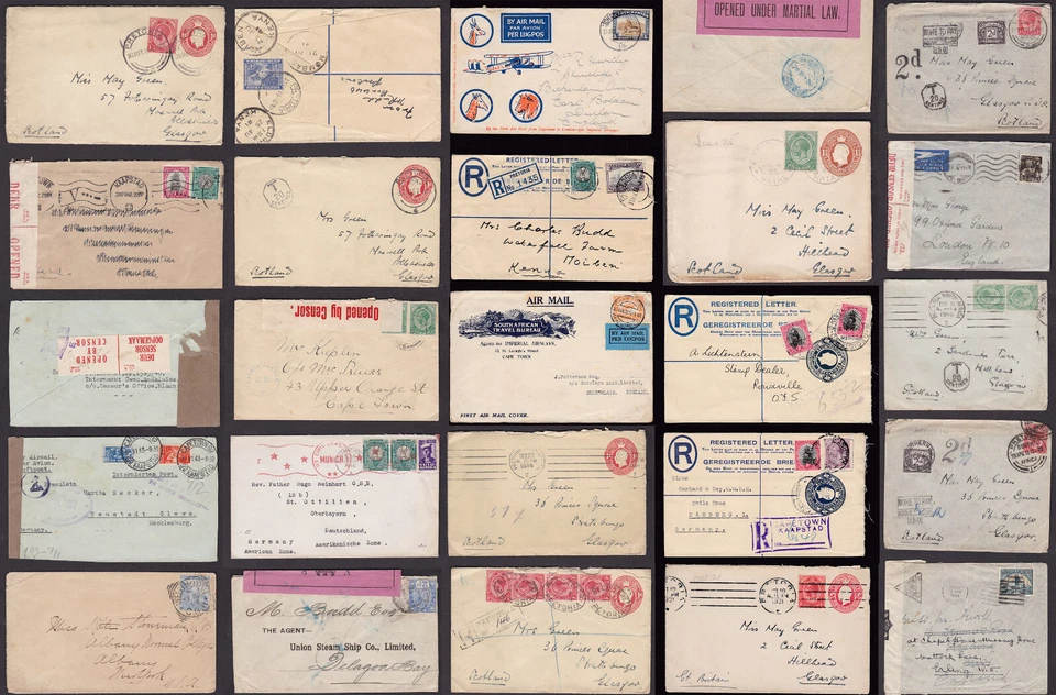 SOUTH AFRICA 1900-46 STATIONERY CENSORED DUE TAXE FRANKINGS etc ..PRICED SINGLY - Image 1 of 1