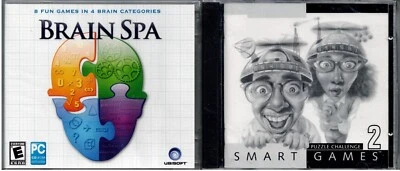 Smart Games 2 & Brain Spa Pc New XP Make A Bigger Brain 1400 Games - Image 1 of 2