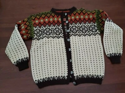 Cárdigan vintage esquí invierno suéter lana mujer pequeño a mediano ver medidas Foto 1 de 4