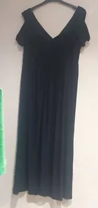 STYLISH ASOS NAVY BLUE ASOS MATERNITY FORMAL DRESS MAXI LONG SIZE 18 - Picture 1 of 8