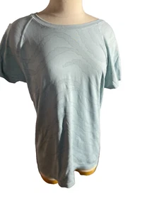 Athleta Shirt Womens XL Blue Short Sleeve Casual Workout athleisure - Picture 1 of 12