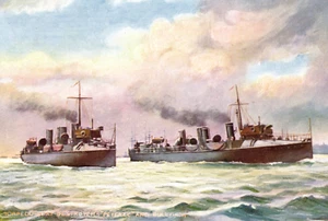 Torpedo Boat Destroyers Postcard  - Picture 1 of 3