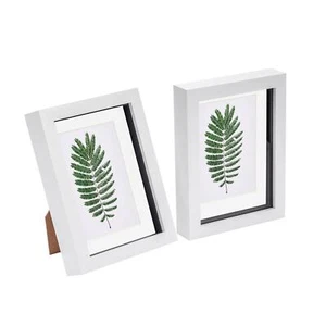 5 x 7" 3D Box Frame Photo Picture Deep Display Shadow with 4 x 6" Mount White - Picture 1 of 5