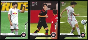 3 Card Rookie Pack CADEN CLARK RC #34 #39 #56 Topps Now MLS Soccer 2020 Leipzig - Picture 1 of 7