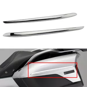 Chrome Side Box Panel Storage Box Plating Trim Strip For BMW K1600GTL 2011-2018 - Picture 1 of 10