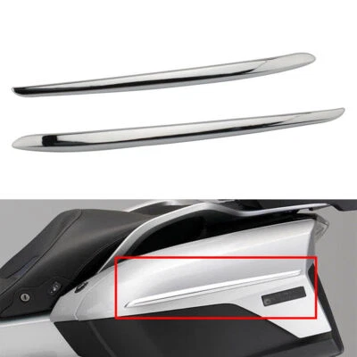 Caja lateral cromada panel caja de almacenamiento chapada tira de moldura para BMW K1600GTL 2011-2018 Foto 1 de 4