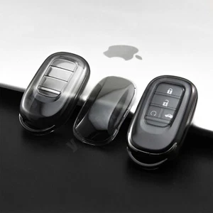 Clear/Black TPU FOB Case Cover For Honda Civic Accord CRV Remote Smart Key 4B 5B - Picture 1 of 14