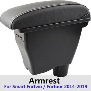 Armrest Box Dual Layer Central Consoles Storage Box For Smart 453 Fortwo Forfour - Picture 1 of 6