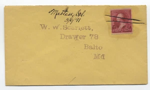 1891 Masten DE Handschriftstempel 2ct kleiner Banknotendeckel 1889-1902 DPO S.4088 - Bild 1 von 3