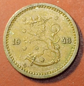 *Finlandia * 50 peniques * Cobre 1943 *Buen estado *1+*Muy RARO ** - Imagen 1 de 2