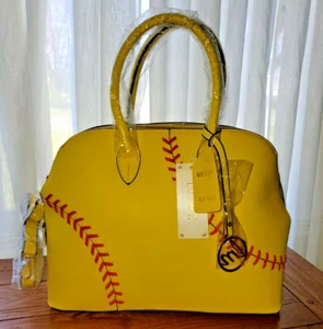 Le Miel Fastpitch Softball Alt. Leather Peta Friendly Vegan Purse/ Handbag NEW - Picture 1 of 11