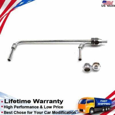 Línea de combustible acero cromado 4150 manguera de 3/8" para kit de entrada de púas de doble bomba plateado EE. UU. Foto 1 de 4