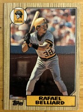1987 Topps Rafael Belliard Baseball Card #541 Pirates Shortstop Low-Grade Poor