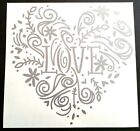 Vinyl Decal in Silver 7.5 inch LOVE filigree swirl  decal wall decal car decal