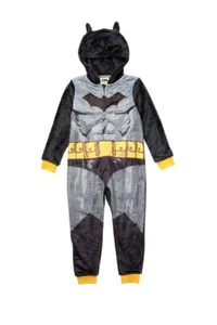 New DC Comics Batman Hooded Cape Back Pajama Sleeper 6 7 - Picture 1 of 2