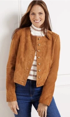 SUEDE CROPPED JACKET TALBOTS Large Women’s - Image 1 of 4