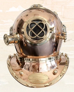 18" Polished Brass & Copper Mark V Dive Helmet (Standard) - Picture 1 of 1