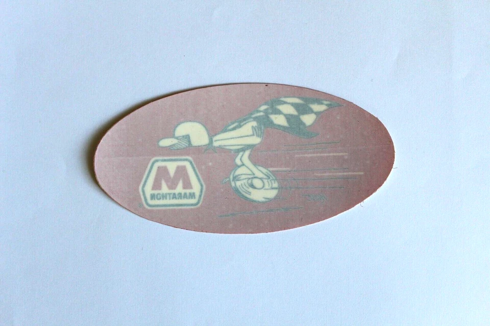 1969 MARATHON OIL VINTAGE  JOHNNY HART BC RACING WINDOW STICKER DECAL NOS - Image 1 of 1