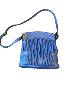 Vintage Crossbody Cobalt Blue Purse Handbag Boho Cool Summer - Picture 1 of 6
