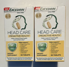 2x Excedrin Head Care Proactive Health Drug Free Supplement 60 Tablets Exp 9/24