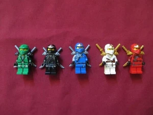 LEGO Ninjago Minifigures Lot. Lloyd, Jay, Kai, Cole, Zane, + Weapons, HTF ,RARE - Picture 1 of 4