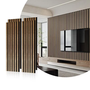 4 PCS Wood Slat Panels Diffusion Wall Panels 47.2” x 15.7” Sound Proof Panel New - Picture 1 of 8