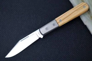 Lionsteel Barlow Slipjoint - Olive Wood Handle / M390 Steel / Clip Point Blade / - Picture 1 of 4