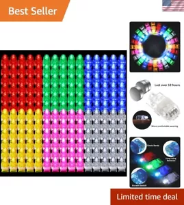 Glow in the Dark Finger Lights - 200 Assorted LED Rings for Memorable Events - Picture 1 of 10