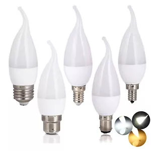 LED Candelabra Filament Flame Bulb Lights E27 E14 B22 B15 3W Dimmable Lamp 220v - Picture 1 of 12
