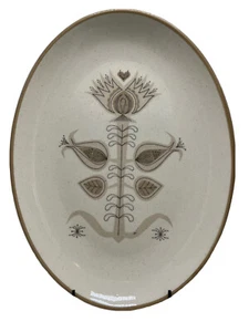 Franciscan Earthenware Spice Pattern Large Serving Platter 14" Oval 1950’s USA - Picture 1 of 7