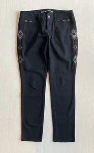 American Eagle Black Stretch Skinny Jeans Women Size 8 Regular - Picture 1 of 4
