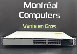 CISCO C9300-24T-A 24-port GbE RJ-45 Network Switch /w 1x PSU & Rackmount ears - Bild 1 von 6