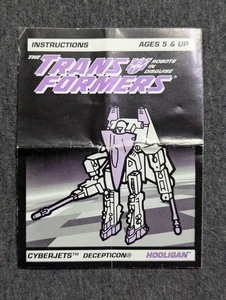VINTAGE Hasbro G2 TRANSFORMERS Cyberjets HOOLIGAN INSTRUCTIONS Booklet (1995) - Picture 1 of 2