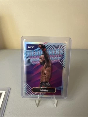 2024 Topps Finest UFC - Headliners Leon Edwards #HDL-4 Refractor - Image 1 of 4