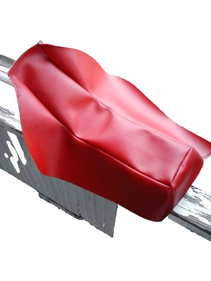 Cubierta de asiento de motocicleta hecha a mano personalizada Yamaha PW 50 roja 1991-2006 Foto 1 de 1